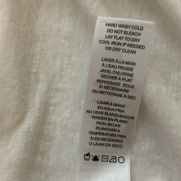 NWT Frame off white organic 100% organic linen. Womens size L. - Picture 4 of 6